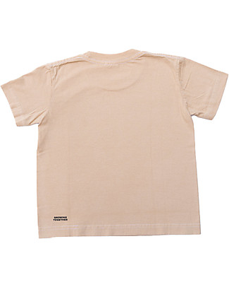 Growing Together T-Shirt No Expectations - Beige Castagno - Cotone Bio e Tinte Naturali T-shirt