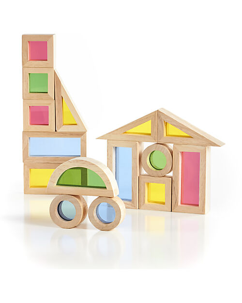 Guide Craft Set 20 Blocchi Arcobaleno Junior - Colori Primari - Apprendimento STEM Giochi Sensoriali_