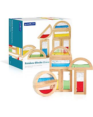 Guide Craft Set 8 Blocchi Arcobaleno - Acqua Scintillante - Apprendimento STEM Giochi Sensoriali_