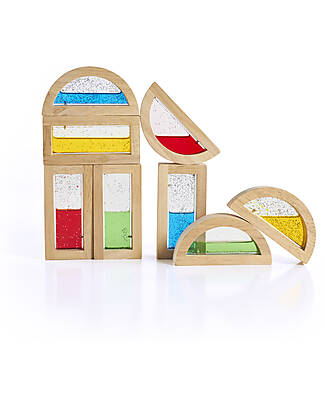 Guide Craft Set 8 Blocchi Arcobaleno - Acqua Scintillante - Apprendimento STEM Giochi Sensoriali_