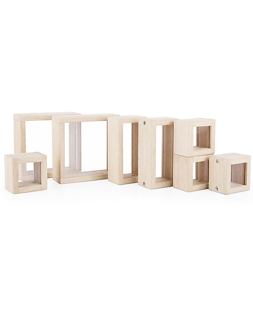 Appendiabiti pannello di legno Rainbow Cubes su