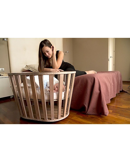 Guum Barcelona Miniguum, Culla Trasformabile in Legno, Bambù - Diventa cesto portagiochi o tavolino! Culle e Ceste