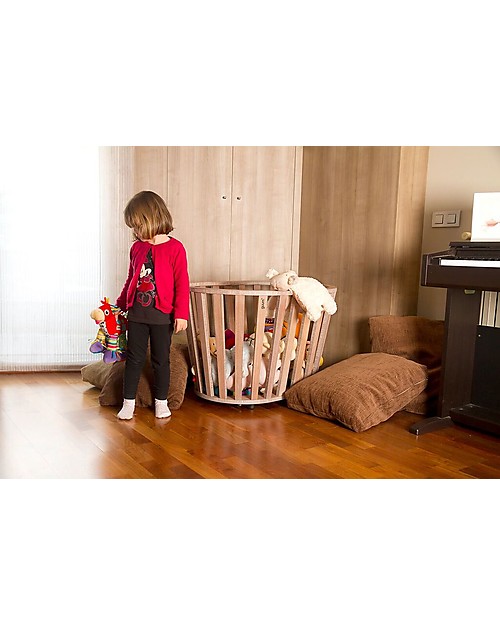 Guum Barcelona Miniguum, Culla Trasformabile in Legno, Bambù - Diventa cesto portagiochi o tavolino! Culle e Ceste