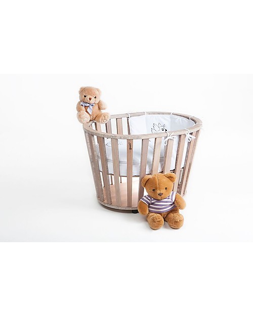 Guum Barcelona Miniguum, Culla Trasformabile in Legno, Bambù - Diventa cesto portagiochi o tavolino! Culle e Ceste