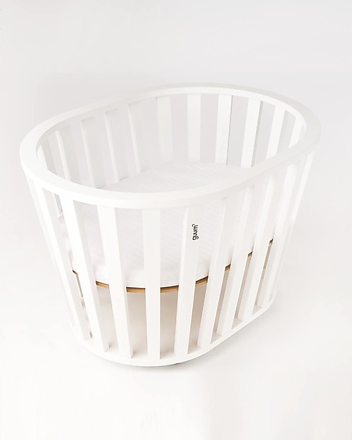 Guum Barcelona Miniguum, Culla Trasformabile in Legno, Bianco - Diventa cesto portagiochi o tavolino! Culle e Ceste