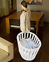 Guum Barcelona Miniguum, Culla Trasformabile in Legno, Bianco - Diventa cesto portagiochi o tavolino! Culle e Ceste