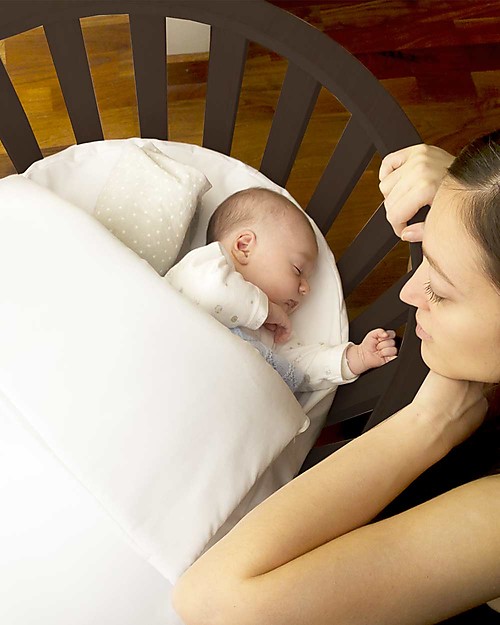 Guum Barcelona Miniguum, Culla Trasformabile in Legno, Cioccolato - Diventa cesto portagiochi o tavolino! Culle e Ceste