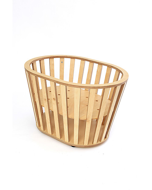 Guum Barcelona Miniguum, Culla Trasformabile in Legno Naturale - Diventa cesto portagiochi o tavolino! Culle e Ceste