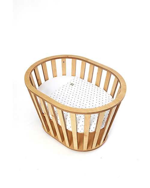 Guum Barcelona Miniguum, Culla Trasformabile in Legno Naturale - Diventa cesto portagiochi o tavolino! Culle e Ceste