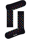 Happy Socks Calzini Adulti Neri, Pois - Cotone Elasticizzato Calzini