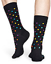 Happy Socks Calzini Adulti Neri, Pois - Cotone Elasticizzato Calzini