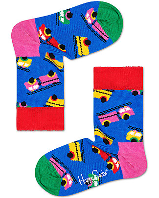 Happy Socks Calzini Bimbo Blu, Camion dei Pompieri - Cotone Elasticizzato Calzini