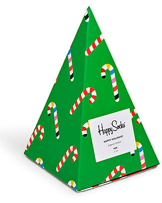 Happy Socks Pacco Regalo Bimbo - 3 Paia di Calzini Natalizi Calzini