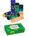Happy Socks Pacco Regalo Papà - 3 Paia di Calzini Assortiti Calzini