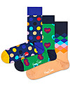 Happy Socks Pacco Regalo Papà - 3 Paia di Calzini Assortiti Calzini