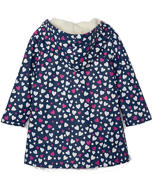 Hatley Giacca Impermeabile Colour Changing - Cuori - Cambia colore con la pioggia! Impermeabili