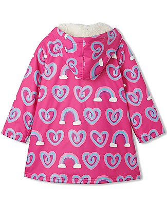 Hatley Giacca Sherpa Impermeabile - Twisty Rainbow Hearts - Calda e Impermeabile Cappotti