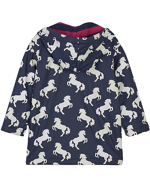 Hatley Impermeabile Foderato Cambia Colore, Cavalli - Fodera Morbida e Calda, senza PVC Cappotti