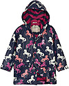 Hatley Impermeabile Foderato Cambia Colore, Cavalli - Fodera Morbida e Calda, senza PVC Cappotti