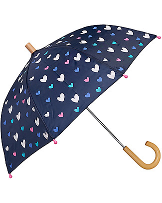 Hatley Ombrello Colour Changing - Hearts Colour - Cambia Colore con la Pioggia! Ombrelli