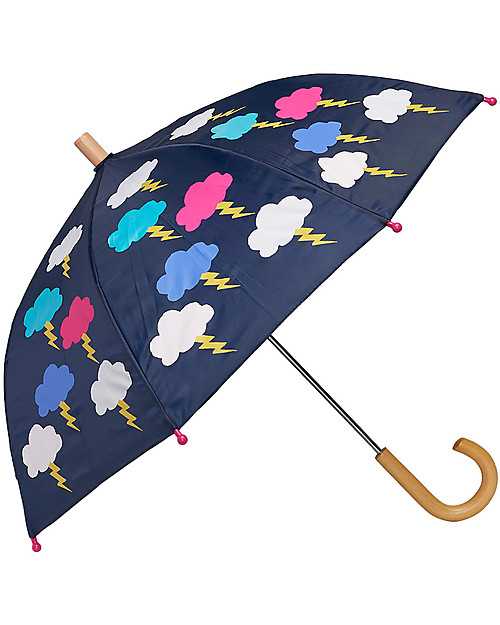 Hatley Ombrello Colour Changing - Lightening Clouds - Cambia Colore con la Pioggia! Ombrelli