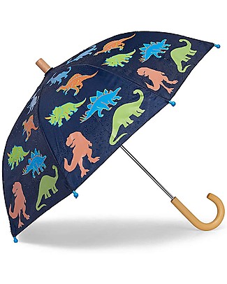 Hatley Ombrello Colour Changing - Linework Dinos - Cambia Colore con la Pioggia! Ombrelli e Calosce