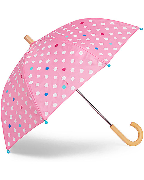 Hatley Ombrello Colour Changing - Polka Dots - Cambia Colore con la Pioggia! Ombrelli