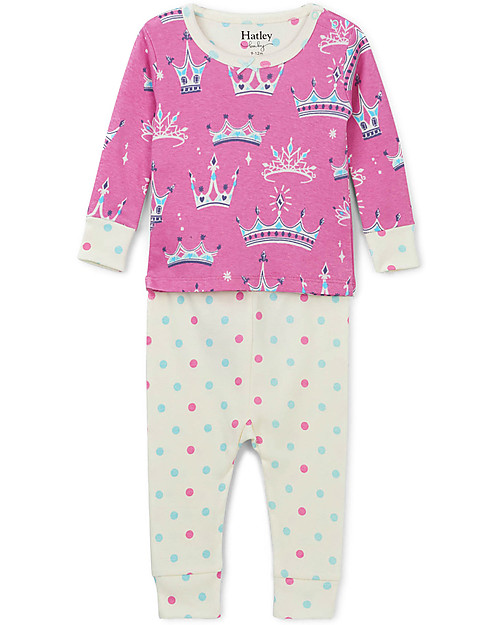 Hatley Pigiama Baby Maniche Lunghe con Applique, Principessa  - 100% cotone bio Pigiami