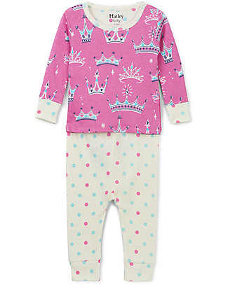 Hatley Pigiama Baby Maniche Lunghe con Applique, Principessa - 100% cotone bio Pigiami
