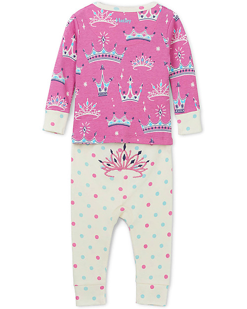 Hatley Pigiama Baby Maniche Lunghe con Applique, Principessa  - 100% cotone bio Pigiami