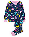 Hatley Pigiama Maniche Lunghe, Animali nello Spazio - 100% cotone bio Pigiami