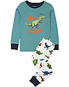 Hatley Pigiama Maniche Lunghe con Applique, Dinosauri - 100% cotone bio Pigiami