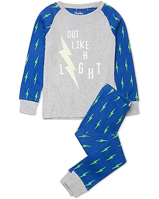 Hatley Pigiama Maniche Lunghe Raglan - Fulmini- 100% cotone bio Pigiami