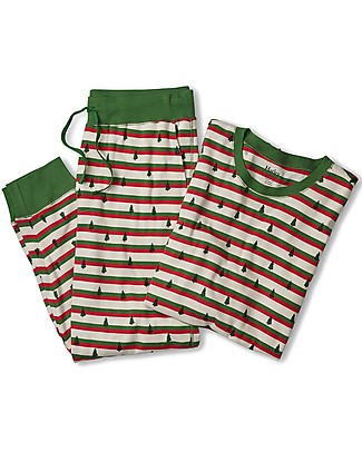 Hatley Pigiama Maniche Lunghe Uomo - Silhouette Pines - 100% Cotone Bio - Pigiama Matchy Matchy Pigiami