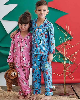 Hatley Pigiama Maniche Lunghe - Winter Wonderland - 100% Cotone Bio - Comodo e dallo Stile Impeccabile Pigiami