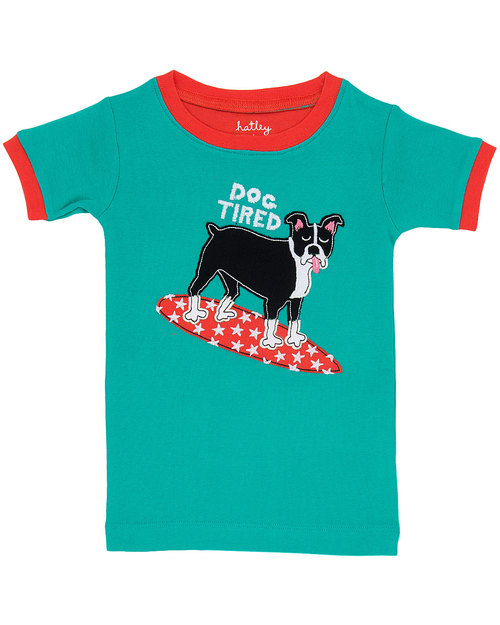 Hatley Pigiama Pantaloncini “Cuccioli ‘n Surf” - 100% Cotone Pigiami