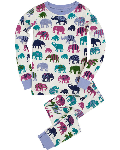 Hatley Pigiama Pantalone - Elefanti Colorati - 100% Cotone Pigiami