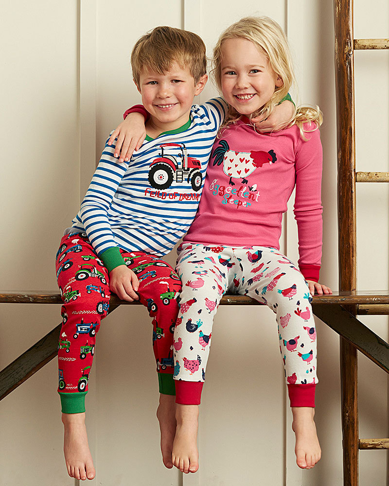 Hatley pigiama pantalone maglietta con applique trattore ... Applique bambini