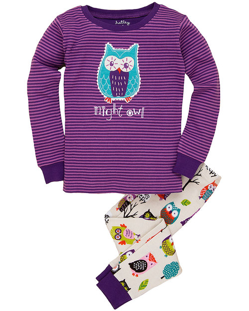 Hatley Pigiama Pantalone - “Night Owl” - 100% Cotone-ULTIMI TG 7 ANNI! Pigiami