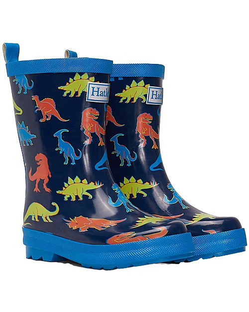 Hatley Stivaletti da Pioggia Shiny Rain - Linework Dinos - Morbidi Dentro e Super Resistenti Fuori Stivali Pioggia