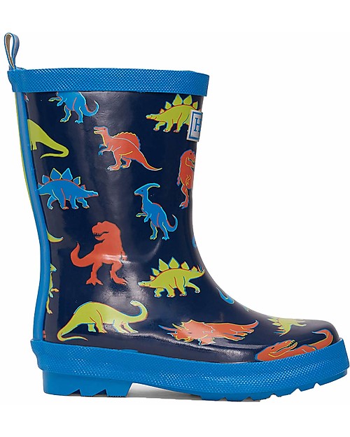 Hatley Stivaletti da Pioggia Shiny Rain - Linework Dinos - Morbidi Dentro e Super Resistenti Fuori Stivali Pioggia