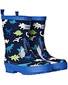 Hatley Stivali Bimbo Lucidi in Gomma, Dinosauri Stivali Pioggia