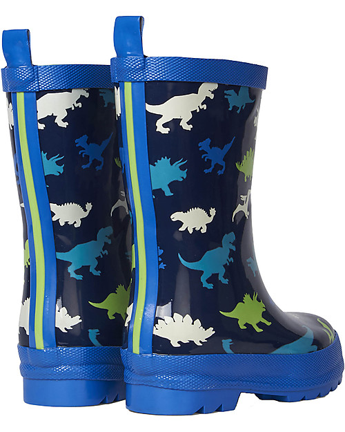 Hatley Stivali Bimbo Lucidi in Gomma, Dinosauri Stivali Pioggia