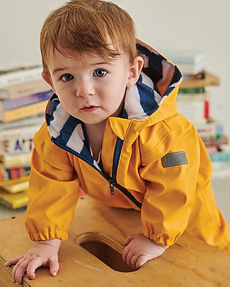 Hatley Tuta Impermeabile con Fodera in Spugna - Giallo Tutine Lunghe Senza Piedi