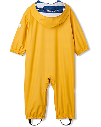 Hatley Tuta Impermeabile con Fodera in Spugna - Giallo Tutine Lunghe Senza Piedi