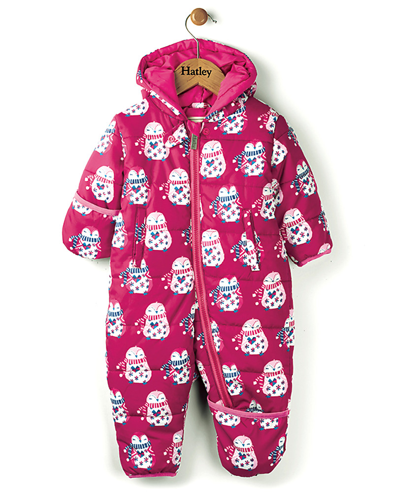 Hatley Tuta Termica Imbottita e Impermeabile - Pinguini (perfetta per il  passeggino!) bambina