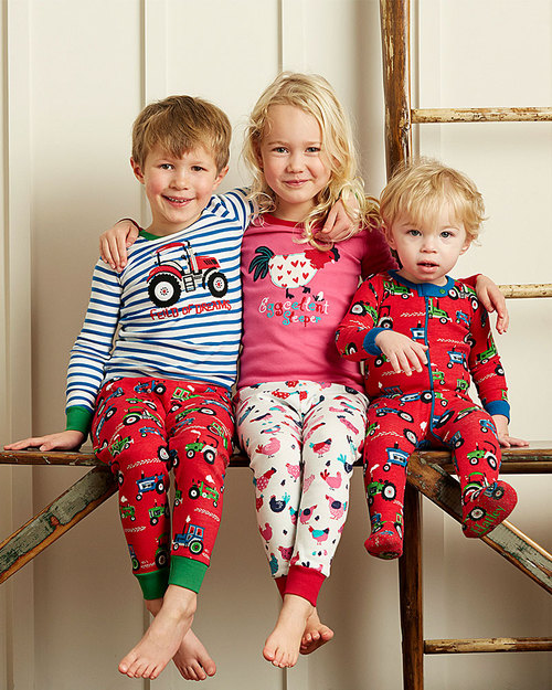 Hatley Tutina con Piedi e Zip - Trattori (con piedini antiscivolo) Tutine Lunghe