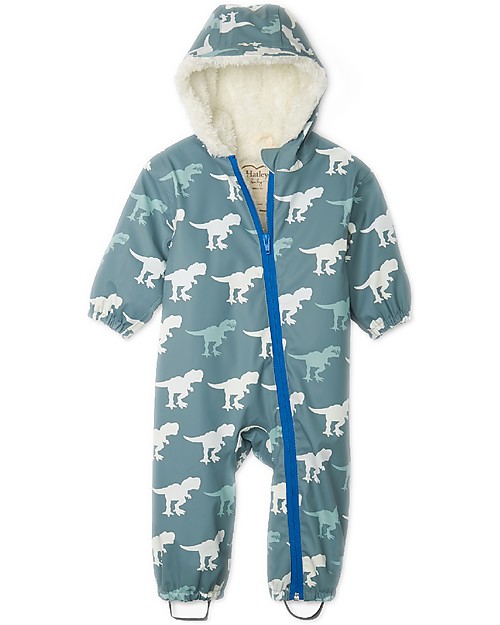 Hatley Tutone Termico Invernale Impermeabile Baby - T-Rex - Cambia colore con la pioggia! Tute Invernali