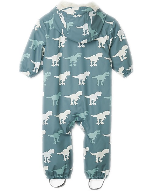 Hatley Tutone Termico Invernale Impermeabile Baby - T-Rex - Cambia colore con la pioggia! Tute Invernali