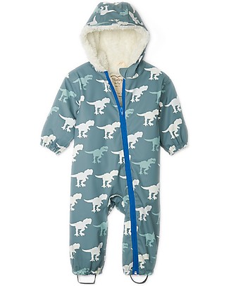 Hatley Tutone Termico Invernale Impermeabile Baby - T-Rex - Cambia colore con la pioggia! Tutine Termiche